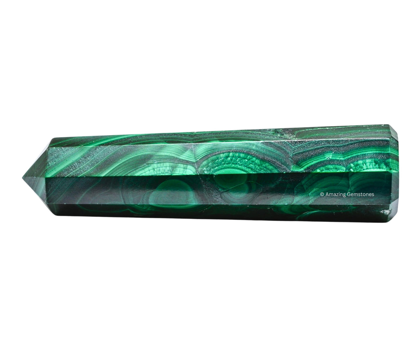 Amazing Gemstone Malachite Crystal Towers ~ Natural Healing Crystal Point Obelisk for Reiki Healing and Crystal Grid (3" to 4" INCH)