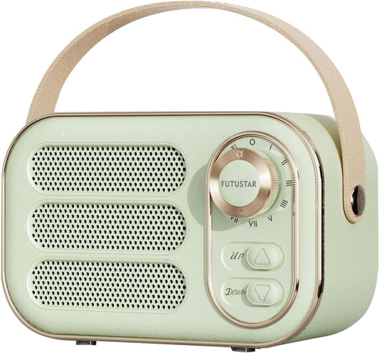 Anliato Retro Speaker, Vintage Portable Speakers with Loud Volume Support TF Card U Disk AUX Input Old Style