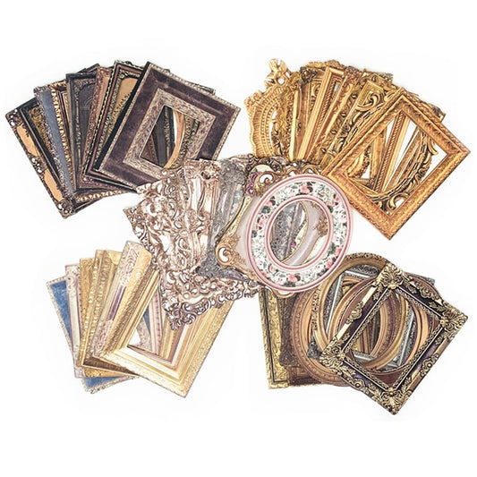 150 Pieces Vintage Frame Scrapbook Decorative Paper, Retro Photo Border Paper for DIY Journal Album Scrapbooking Diary Embellishment
