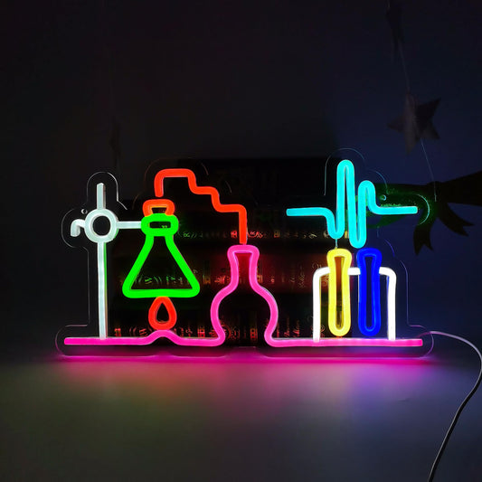 Science Neon Sign Chemical Testing Kit Neon Light for Chemical Classroom Decor,Sturdy room decor,Student Gift,Teacher Gift,All Art