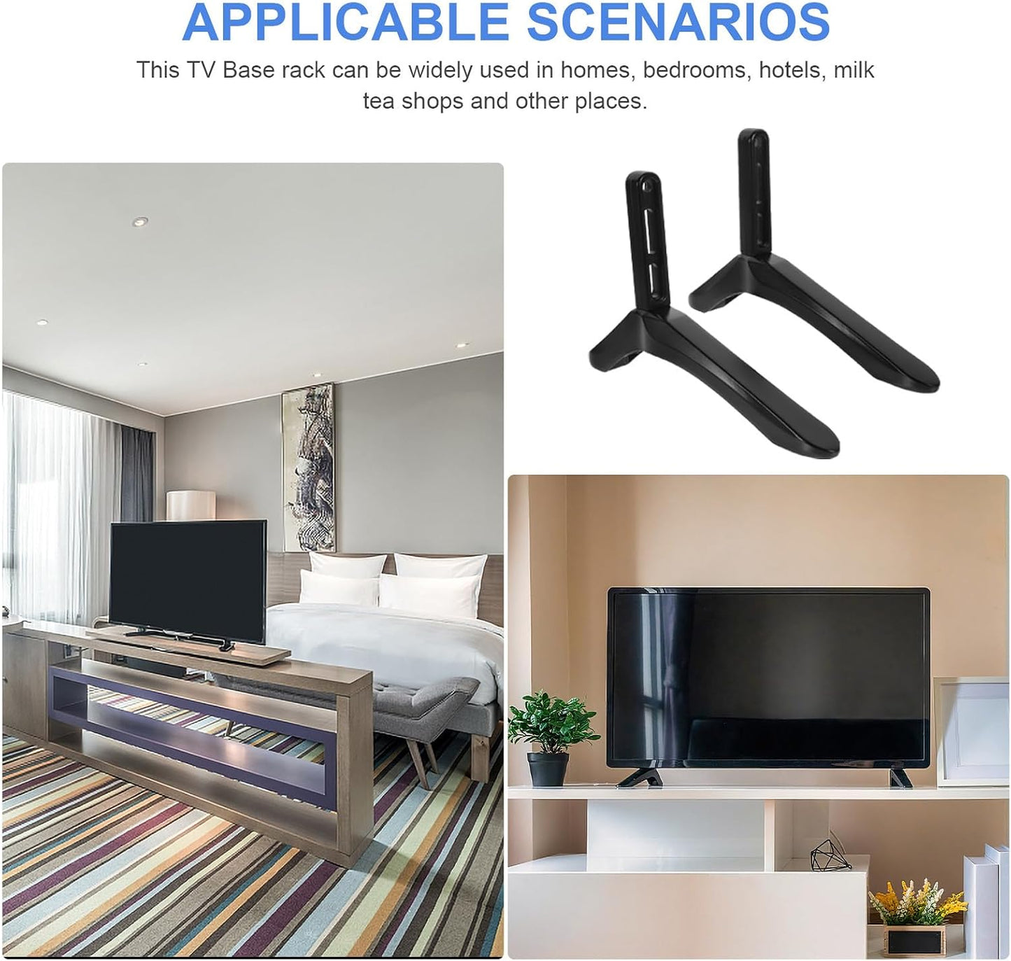 SHINEOFI Replacement TV Stand Base with Screws - Stable Holder for Home Living Room