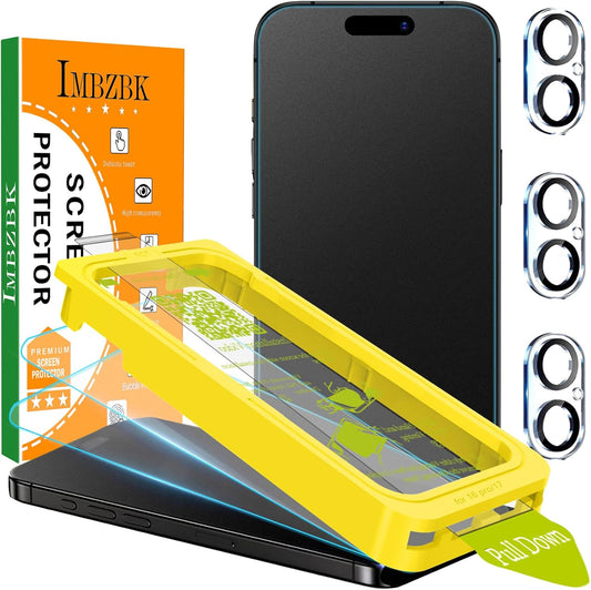 3 Pack 17 3 IMBZBK [Auto-Dust Removal] Matte Screen Protector for iPhone [Military Grade] Accessories, Case Friendly