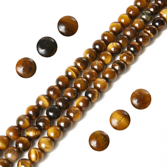 100pcs 10mm Yellow Tiger Eye Beads Natural Gemstone Beads Round Loose Beads for Jewelry Making