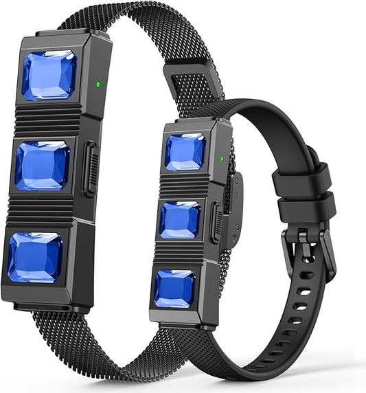 Smart Bracelet, Wearable Activity & Fitness Tracker Band, 24/7 Sleep Tracker, All-Day Continuous Heart Rate Blood Pressure Stress HRV Monitor, 170+ Sport Modes Smart Wristband with 2 Bands, Free APP
