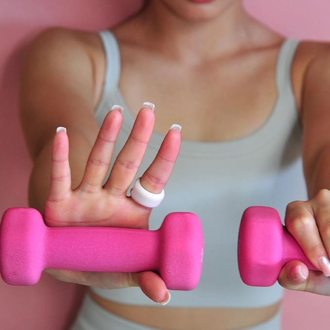 Rinfit Smart Ring Protector - Silicone Ring Enhancer for Active Lifestyle and Gym - StyleFit U.S. Design Patent - Pink, Size 12