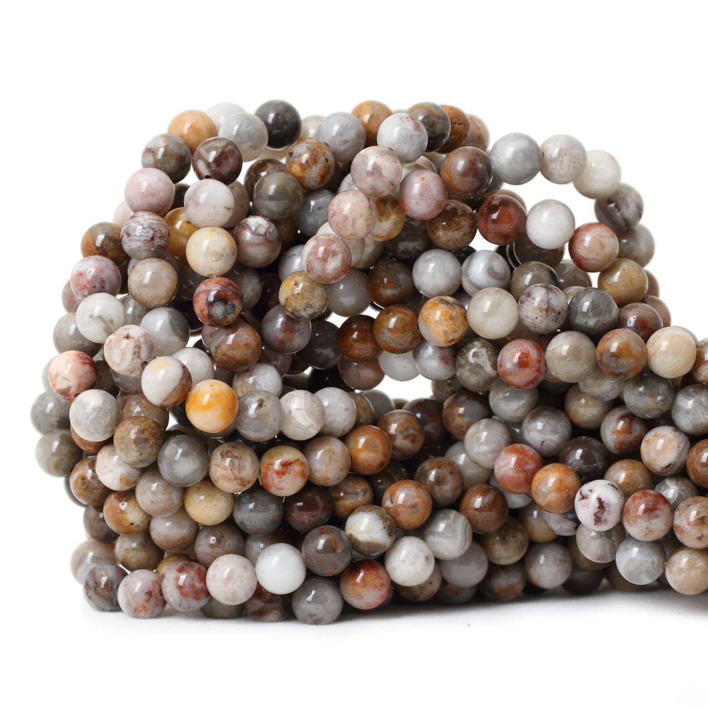 CHEAVIAN 60PCS 6mm Natural Gobi Agate Stone Gemstone Round Loose Beads for Jewelry Making Suppliese 1 Strand 15"