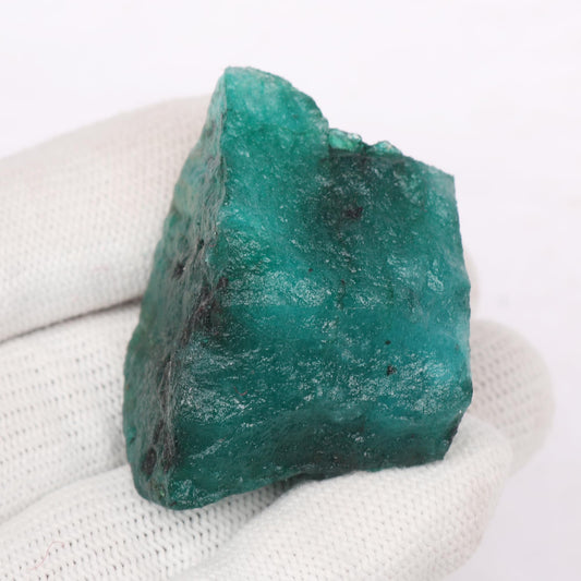 GEMHUB 201 Ct Natural Uncut Raw Green Emerald Loose Gemstones for Jewelry Making Pendants Rings and Necklace Designs