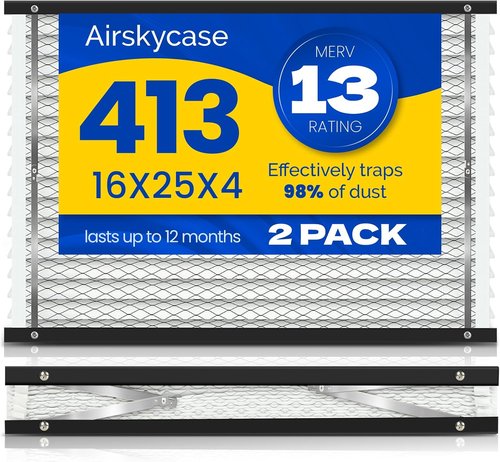 AprilAire 2-Pack Replacement Filters - MERV 13 for Whole House Air Purifiers | Size 16x25x4