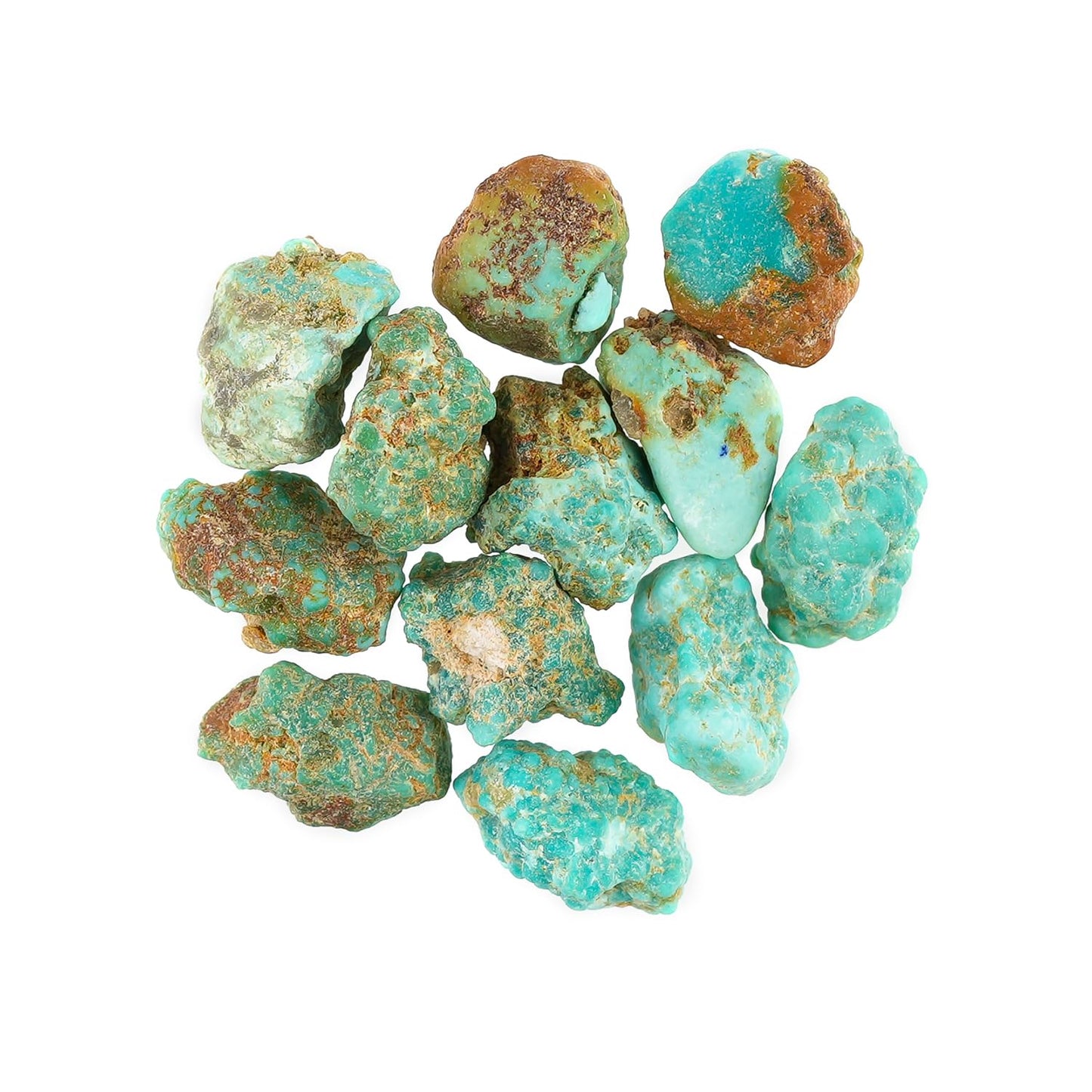 ColouredRocks 30 carats. Tibetan Turquoise Crystals, Raw Stones, Rough Gemstones, Jewelry Making Supply, Cabbing, Polishing, Cutting, DIY, Crafts (12pcs) (5-8mm)