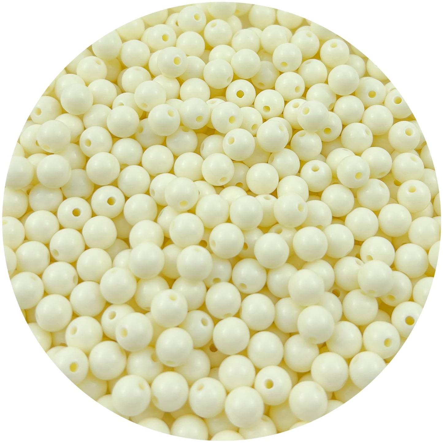 Mulutoo 120Pieces 12MM Acrylic Round Beads Round Acrylic Balls Chunky Beads Smooth Spacer Plastic Pastel Beads Craft Beads for Necklace and Bracelet Making Crafting Supplies(177-cream White)