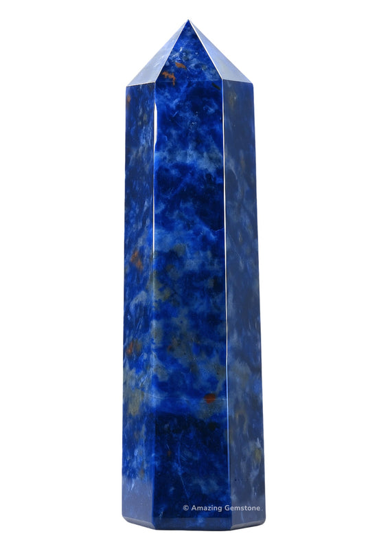 Amazing Gemstone Large Sodalite Crystal Towers ~ Natural Healing Crystal Point Obelisk for Reiki Healing and Crystal Grid (5.5 to 6 INCH)