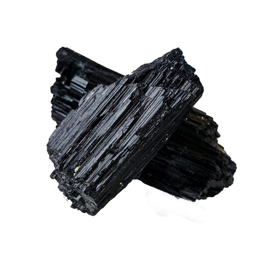 Apengshi 2PCS Natural Raw Black Tourmaline Crystal Healing Protect Your Energy Rough Black Tourmaline Crystal for Meditation Chakra Balance Tumbling Polishing Fountain Garden Decor