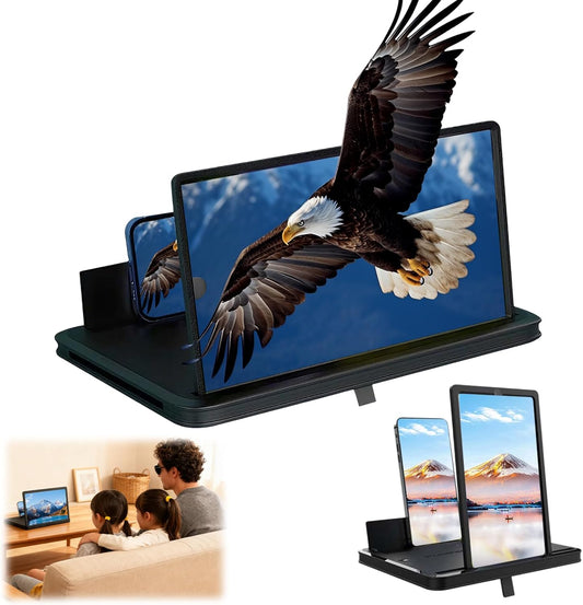 3D (10-Inch) Screen Magnifier for Cell Phone, HD Screen Magnifier Projector Screen Enlarger for Movies, Videos