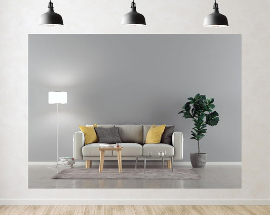 TryKid 8x6ft Modern Living Room Backdrop Beige Sofa Yellow Pillows Fiddle Leaf Fig Minimalist Interior Photography