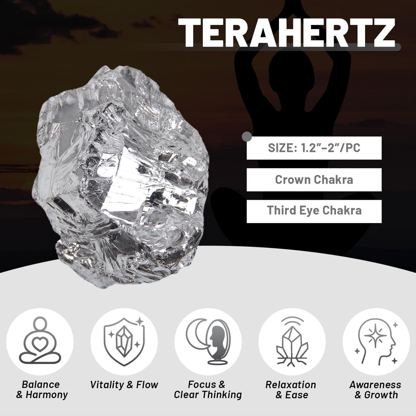1.1lb Bulk Raw Terahertz Rough Crystal - Terahertz Raw Stones Crystal for Tumbling, Cabbing, Fountain Rocks, Decoration, Polishing, Wire Wrapping, Wicca & Reiki Crystal Healing