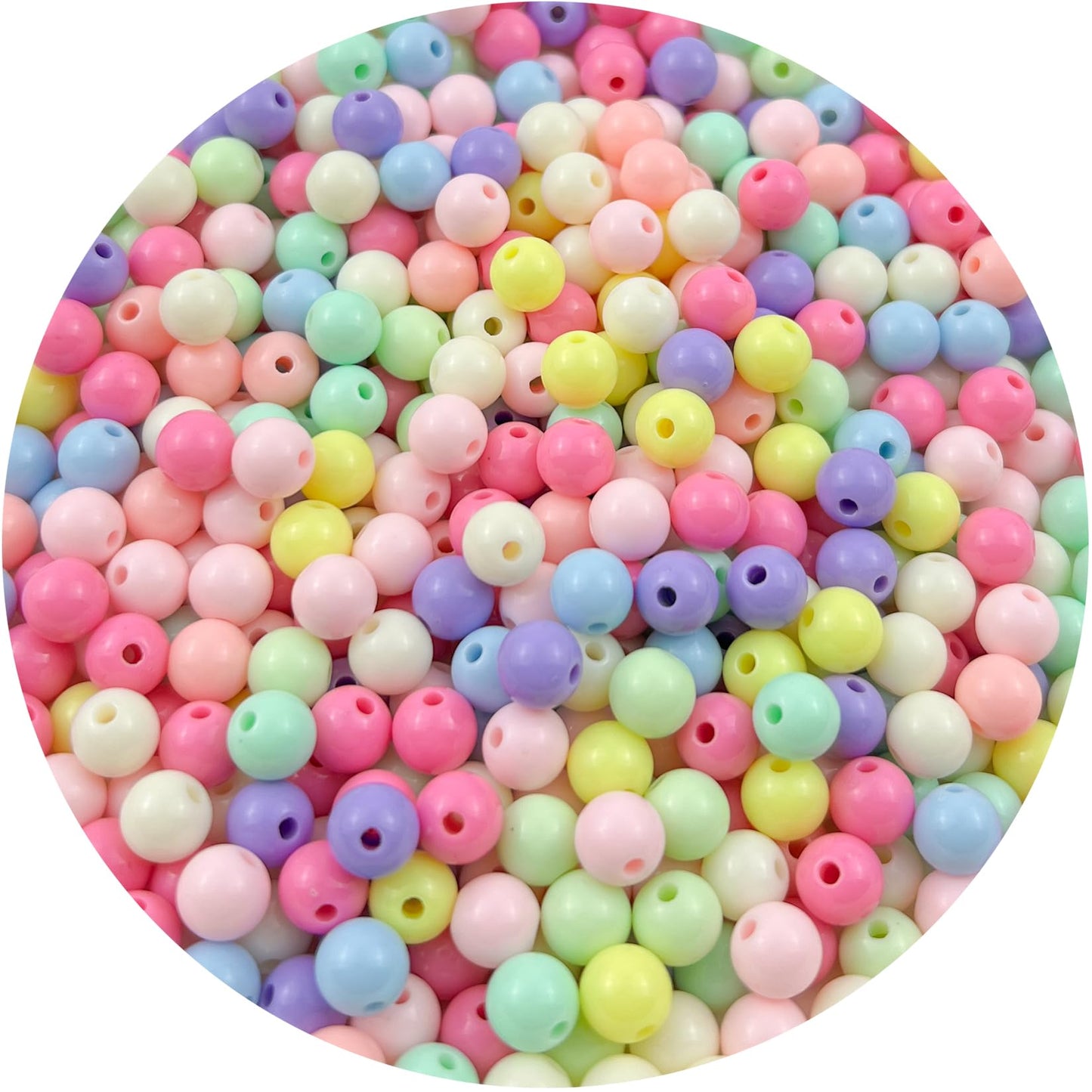 Mulutoo 120Pieces 12MM Acrylic Round Beads Round Acrylic Balls Chunky Beads Smooth Spacer Plastic Pastel Beads Craft Beads for Necklace and Bracelet Making Crafting Supplies(175-light Mixed Color)
