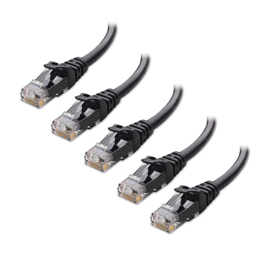 10Gbps 5-Pack 6 2ft, 6 Cat6 Cable Matters Snagless Short Cat Ethernet Cable - Cat Cable, Cord, Ethernet Cord, Black