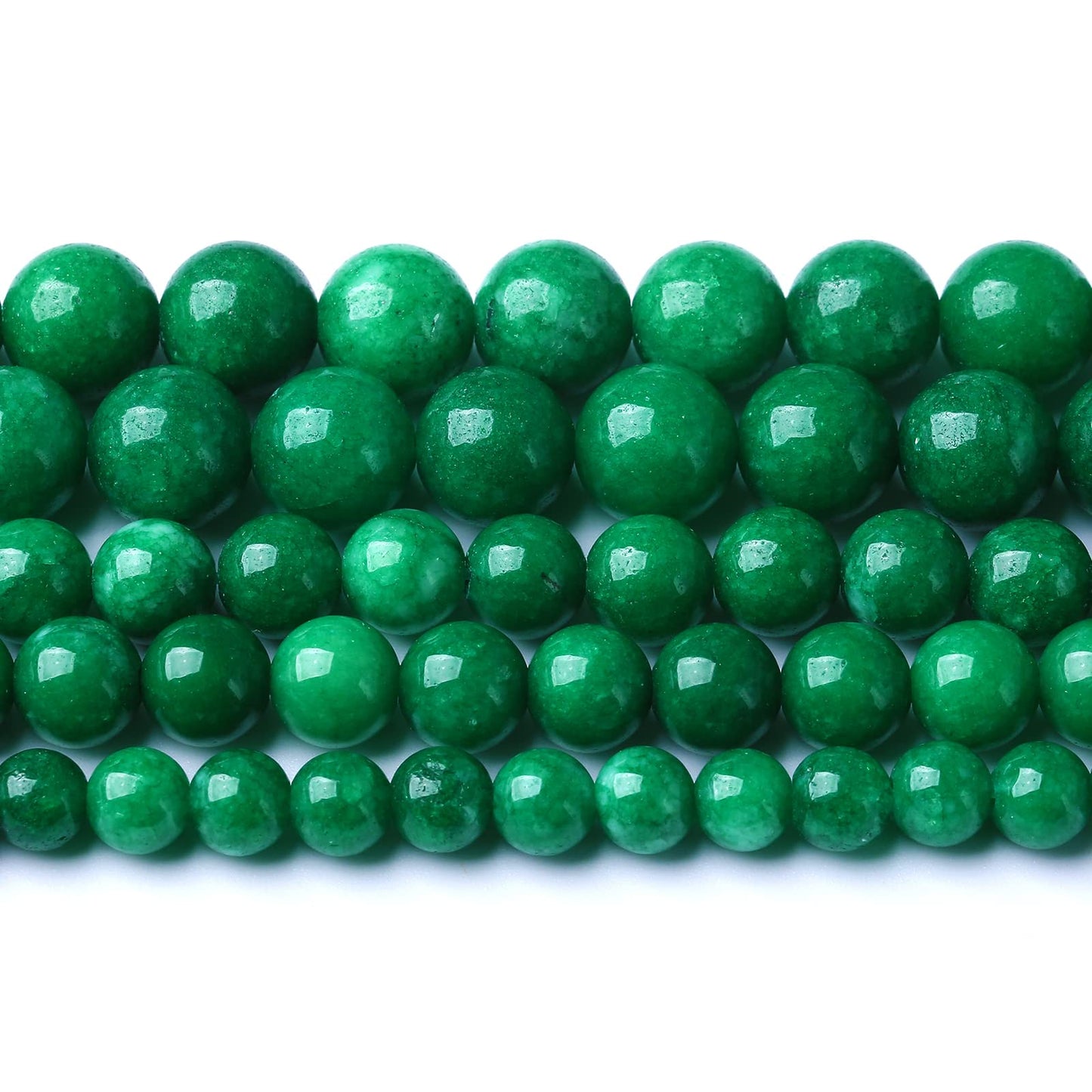 4MM 86PCS Natural Stone Green Cloudy Jade Spacer Loose Beads for Jewelry Making DIY Bracelet Necklace 1 Strand 15’’