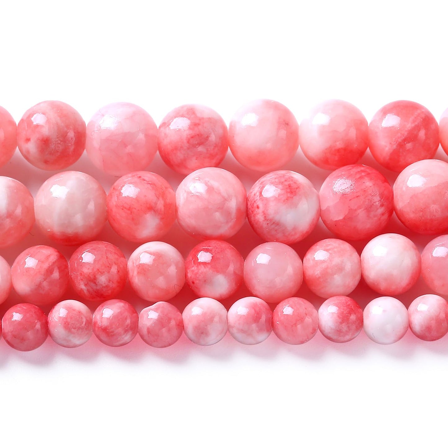 160PCS 4MM Pink Persian Jade Spacer Loose Beads for Jewelry Making DIY Bracelet Necklace 2 Strands