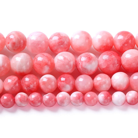 160PCS 4MM Pink Persian Jade Spacer Loose Beads for Jewelry Making DIY Bracelet Necklace 2 Strands
