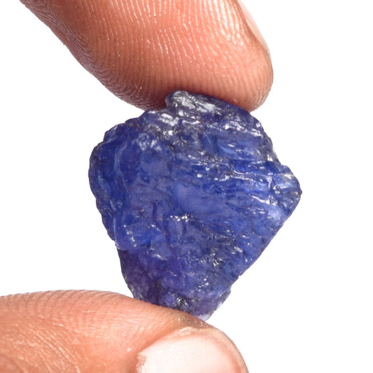 GEMHUB Gemstone Beads 15.85 Carat Rough Raw Sapphire Rock Crystals Natural Certified Blue Sapphire for Jewelry Making
