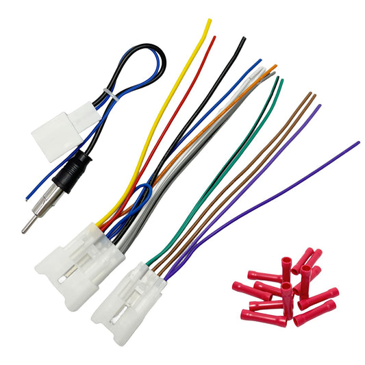 10Pin&6Pin RAV4 4Runner Radio Wiring Harness with Antenna Kit Compatible with Toyota Camry Corolla Highlander Prius