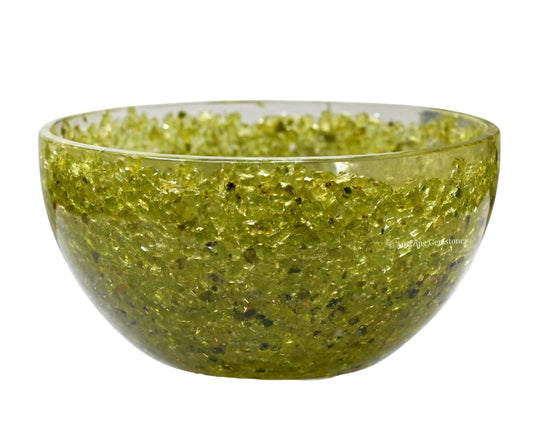 Amazing Gemstone Peridot Orgonite Orgone Crystal Gemstone Bowl - 3" Orgonite Peridot Crystal Bowl for Meditation, Crystals and Healing Stones Gift and Protection