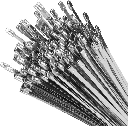 11.8 Inch (200 Pack), 304 300lbs XINGO Metal Zip Ties Stainless Steel Heavy Duty Zip Ties, Tensile Strength
