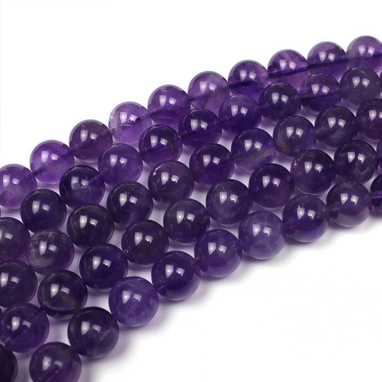 MJDCB 5A Natural South Africa Amethyst Gemstone Round Stone Beads for Jewelry Making DIY Bracelet Necklace (8mm)