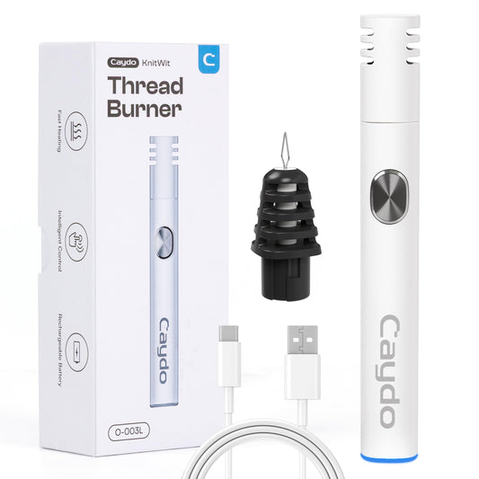 Caydo Thread Burner with A Replacement Tip, Rechargeable Thread Zapper for Burning and Trimming, with Indicator Light for Beading, Weaving, Sewing & Jewelry Making