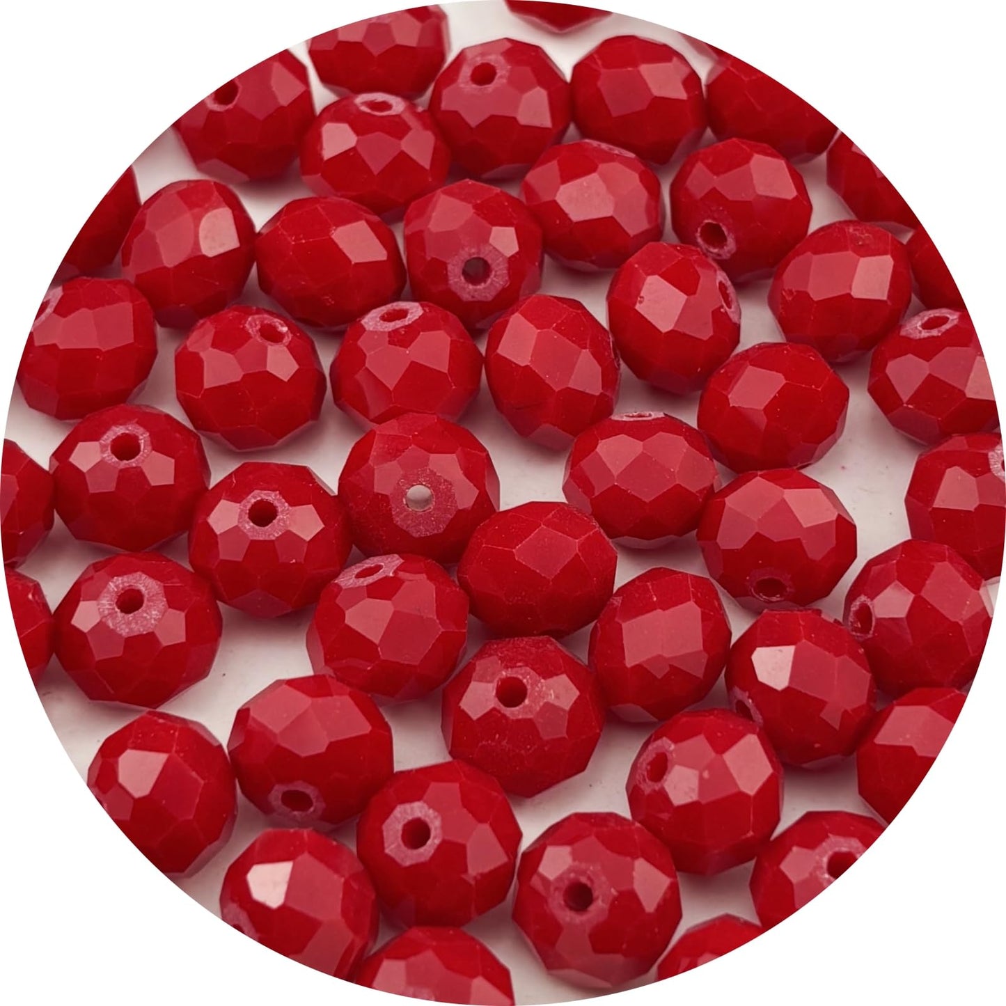 Pinhoollgo 400pcs 4mm Crystal Glass Beads Faceted Rondelle Glass Spacer Beads for Bracelets Necklace Pendants Earrings Key Chains Jewelry Making(Red Porcelain)