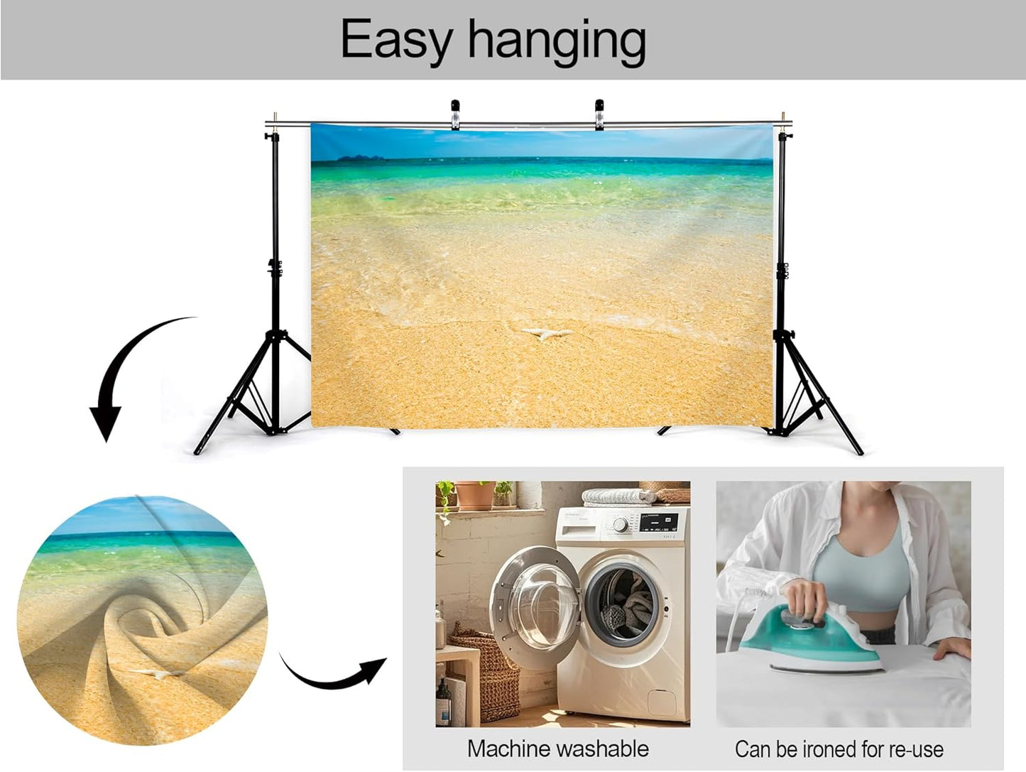 KeyWork 5x5ft Red Rose Bouquet Backdrop Fresh Bloom Petal Photography Background for Valentine's Day Gift Party
