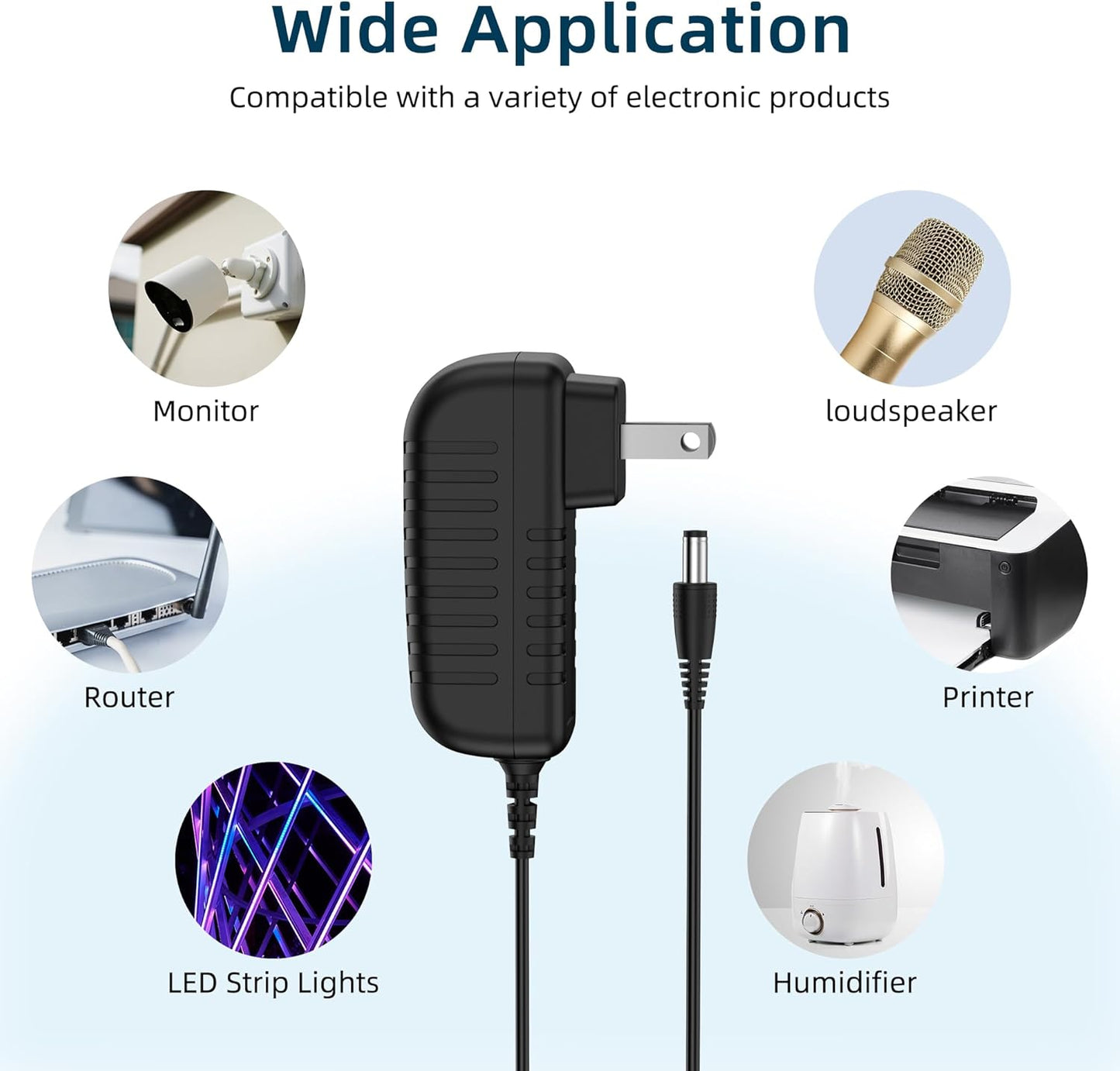 DHJWKFEDH HB24 HB32 HB32RX AC Adaptor Charger Compatible with HelloBaby Wireless Audio Video Baby Monitor Power Supply