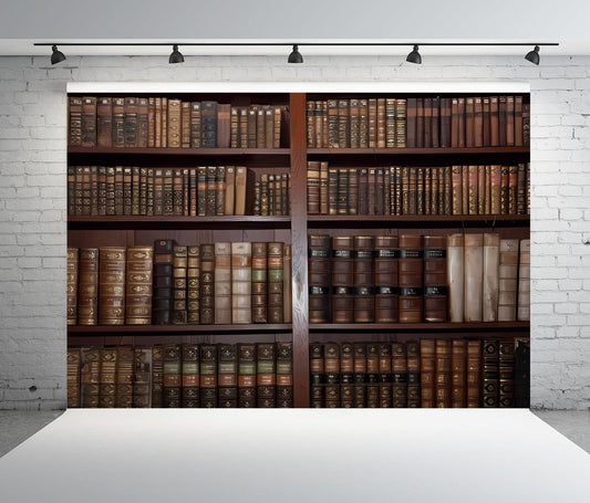 Arrolin 7x5ft Vintage Bookshelf Backdrop Medieval Library Bookshelf Backdrop for Photography Students Teacher Back