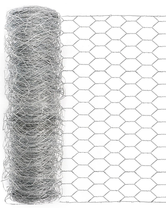 Garden Poultry Chicken Wire Netting - 72 '' × 150 ' Garden Fence Animal Barrier, Chicken Wire for Crafts, 1 inch Mesh Poultry Netting Fence, Pet/Rabbit/Chicken Wire Fencing