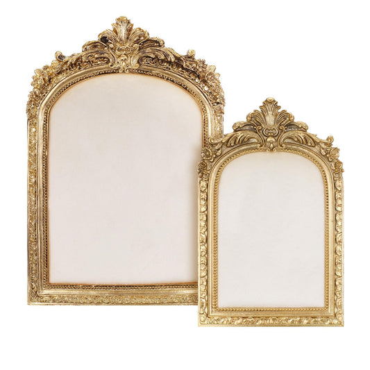AOZUO 2 Pcs Gold Resin Jewelry Display Stand with Velvet Backing, Vintage Necklace Organizer Ring Holder Earring Holder Jewelry Photography Props Frame for Women Wedding Gifts
