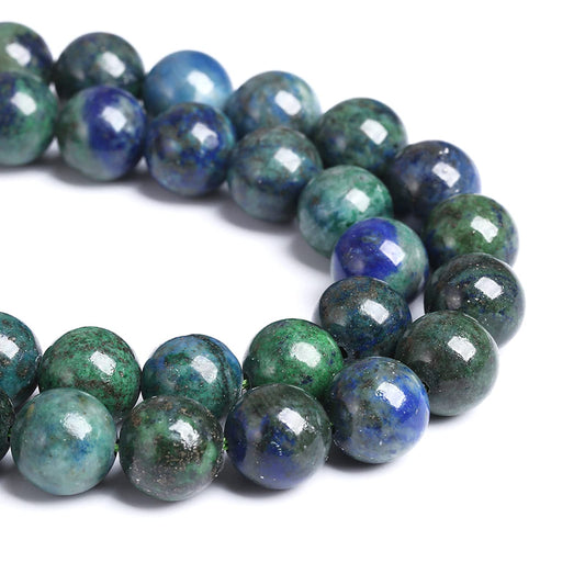 12MM 32PCS Natural Stone Lapis Chrysocolla Loose Beads for Jewelry Making DIY Bracelet