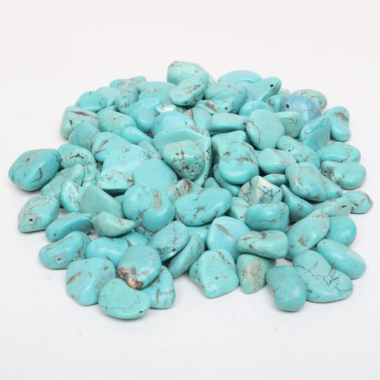 REAL-GEMS Natural Raw Healing Crystals Rough Stones for Tumbling, Cabbing, Polishing, Wire Wrapping, Wicca & Reiki Crystal Healing, Mix Gemstones,7 Chakra (Turquoise)
