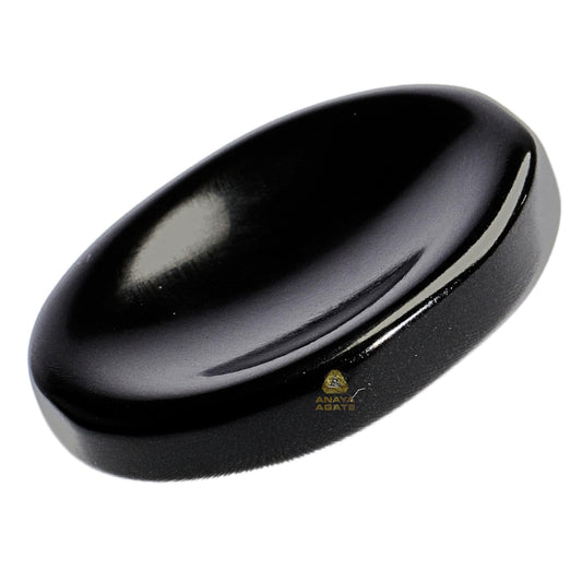 Anaya Agate Black Obsidian Worry Stones Certified Crystal Thumb Worry Stone for Anguish, Relaxing and Soothing Balance Stones for Meditation, Stress Relief Crystals and Healing Stones for Men, Women