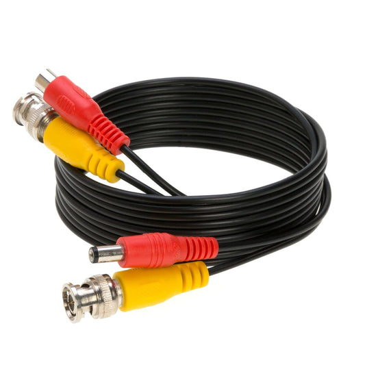 10FT Cables Direct Online Black Premade BNC Video Power Cable Extension Wire for CCTV, Security Camera, DVR