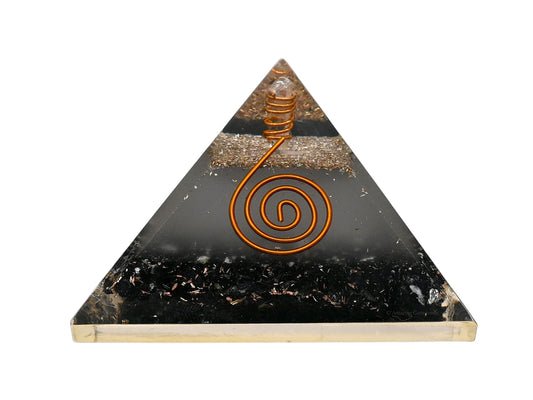 Amazing Gemstone Large Orgone Pyramid | Glow in Dark Black Tourmaline Pyramid Crystal | Orgonite Pyramid | Organ Pyramids Positive Energy Healing