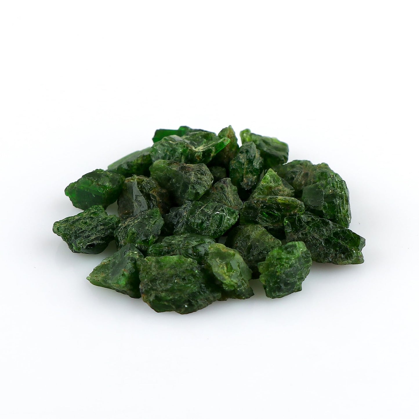 CRYSTALINES 100Ct, Wholesale Natural Raw Green Chrome Diopside Gemstone, Untreated Rough Stones, Loose Bulk Supplies, DIY Jewelry Making, Healing Crystals, Birthstone, Gem Collection, 18-20pcs