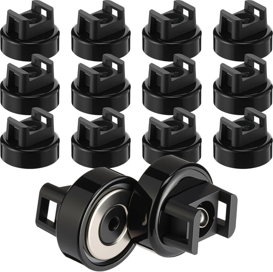 12 22 mm 22LBS Yookeer Pieces Magnet Zip Tie Mount Heavy-duty Magnetic Zip Tie Mounts Strong Multipurpose Wire Cable