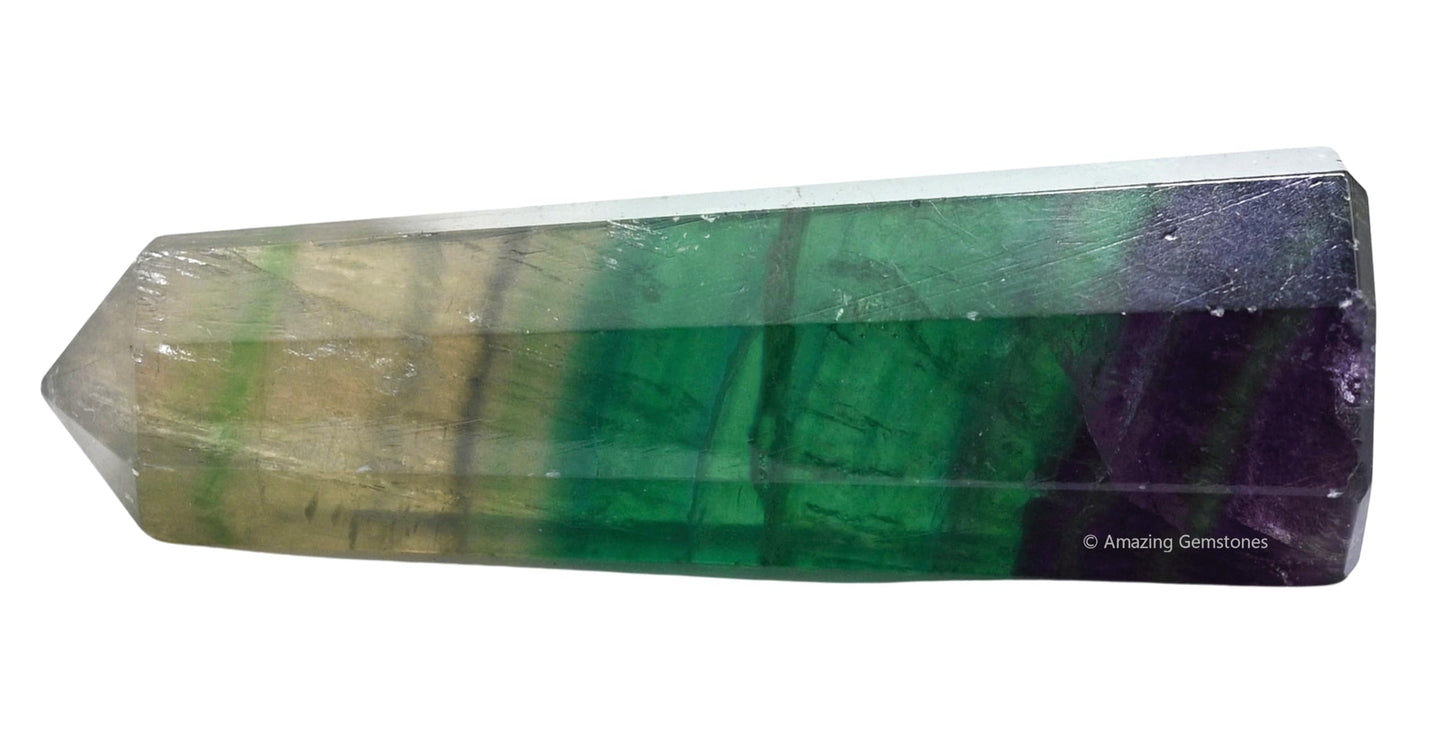 Amazing Gemstone Fluorite Crystal Towers - Natural Healing Crystal Point Obelisk for Reiki Healing and Crystal Grid (3" to 4" INCH)