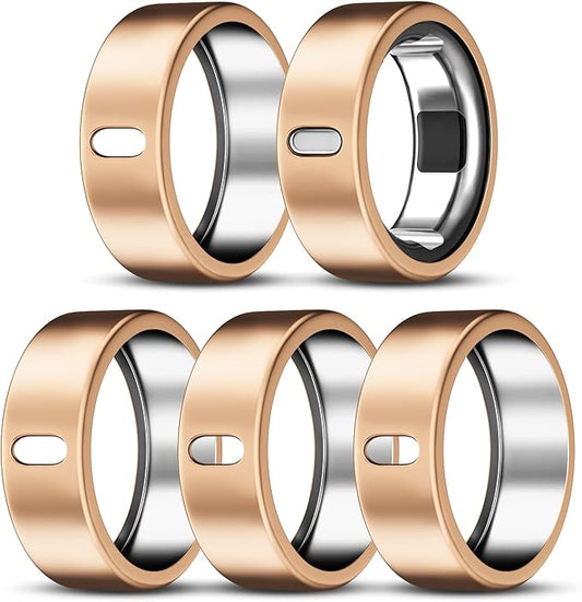 5 Pack Cover Compatible with Oura Ring Gen 4/Oura Ring Gen 3 Horizon/Heritage, Surport Charging with Cover on, Anti-Scratch TPU Protector for Oura Rings Accessories Women Men (Size 9)