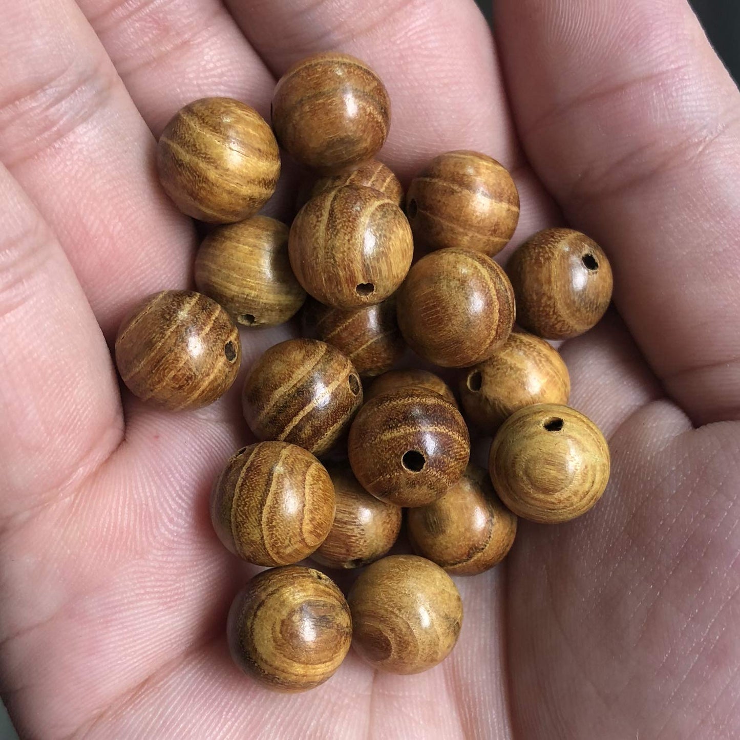 CarpenterC 200pcs 10mm Gorgeous Natural Round Polished Rosewood Loose Beads for Jewelry Making DIY Handmade Crafts