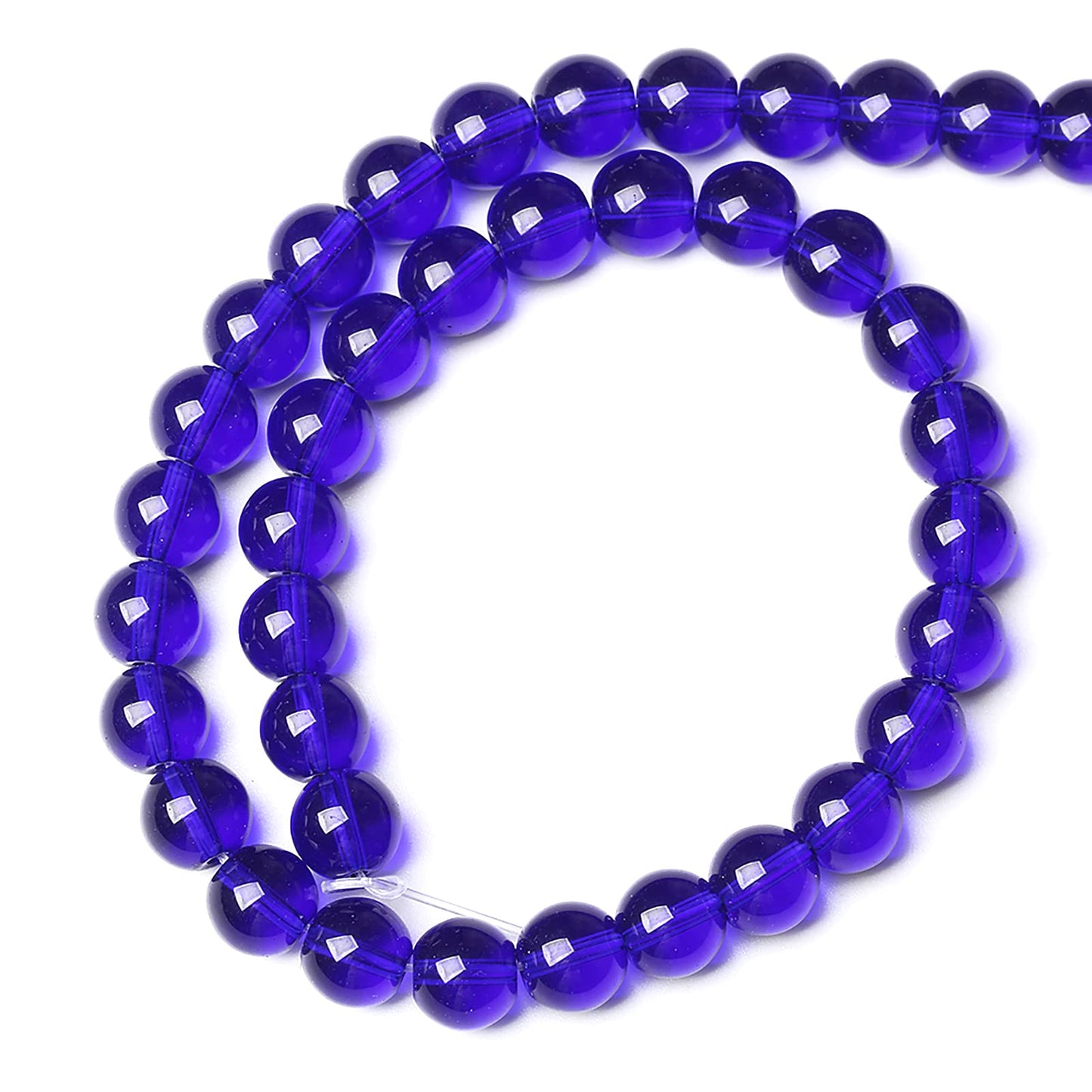 6MM 62PCS Blue Glass Loose Spacer Crystal Beads for Jewelry Making DIY Bracelet