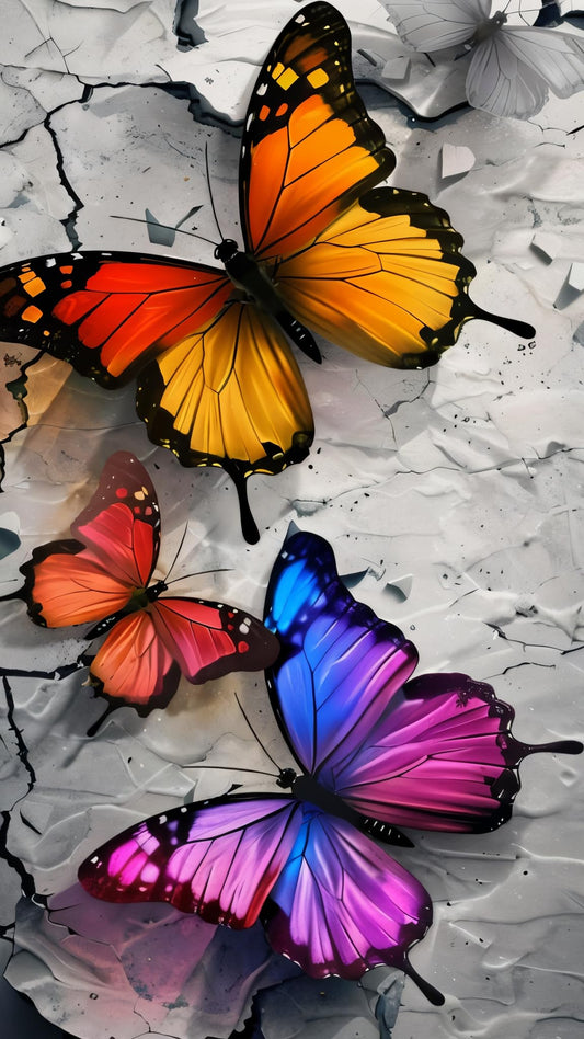 ARTGOTO Large Square Drill Diamond Art Painting Kits for Adults,15.7x27.5inch/40x70cm Butterfly B DIY Full Square Diamond Dots Large Size,Big Gem Art and Crafts for Home Wall Decor Gifts
