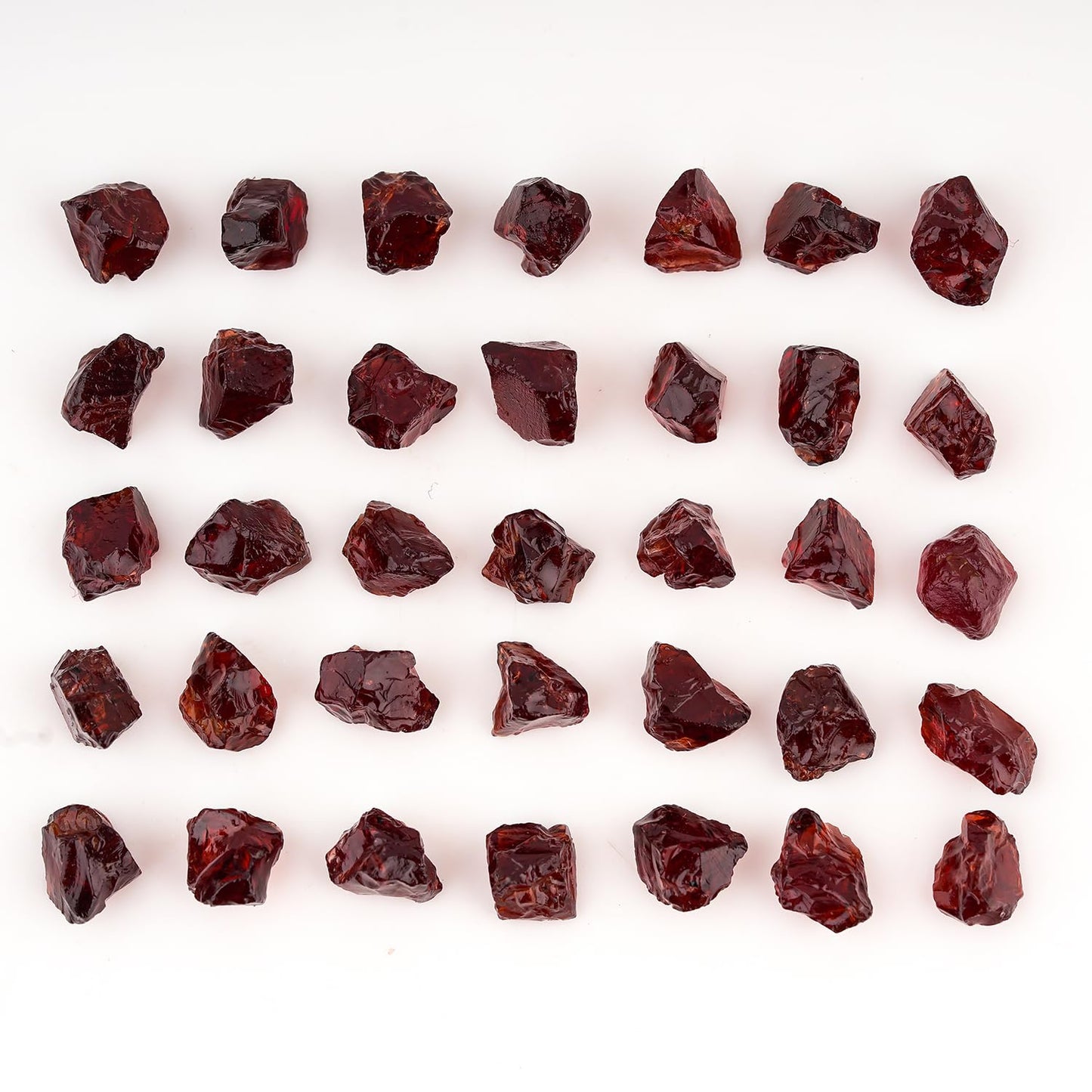ColouredRocks 100 carats Rhodolite Pink Garnet Crystals, Raw Stones, Rough Gemstones, Jewelry Making Supply, Cabbing, Polishing, Cutting, DIY, Crafts (35+pcs) (5-8mm)