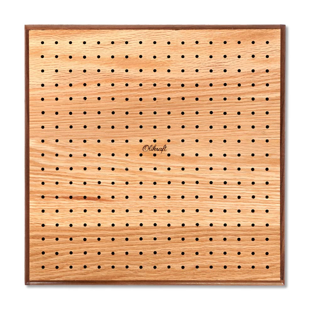Olikraft Crochet Blocking Board with 50 Pins (8 inches) and Blue Crochet Bag Organizer – Water-Resistant Yarn Storage & Granny Square Blocking Set for Perfect Crochet Projects and On-The-Go Crafting